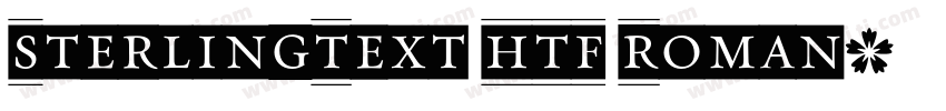 SterlingText HTF Roman字体转换
